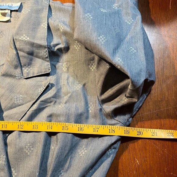 Vintage 90s Peplum Waist Midi Dress Womens M Professional Retro Pleated USA - Picture 12 of 15